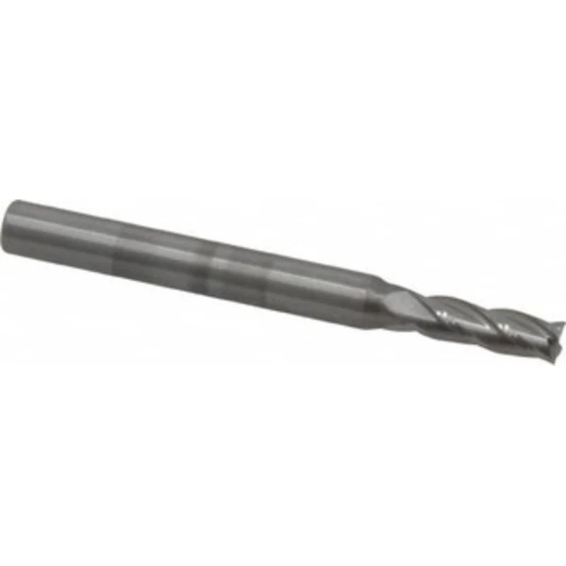 OSG 13/64, 5/8 LOC, 1/4 Shank Diam, 2-1/2 OAL, 4 Flute, Solid Carbide Square End Mill Single End, Uncoated, Spiral Fl...